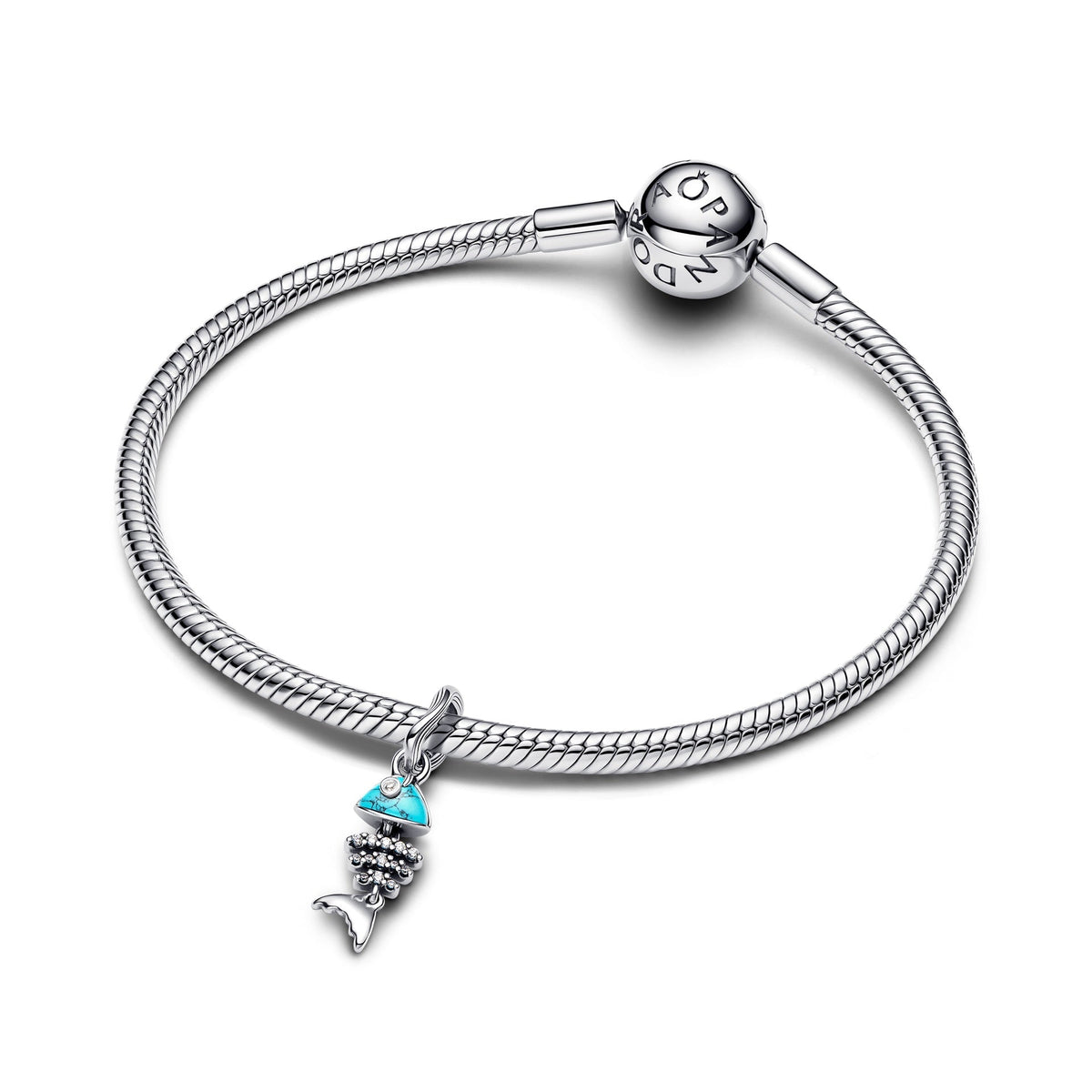 Pandora Turquoise-colored Fishbone Dangle Charm