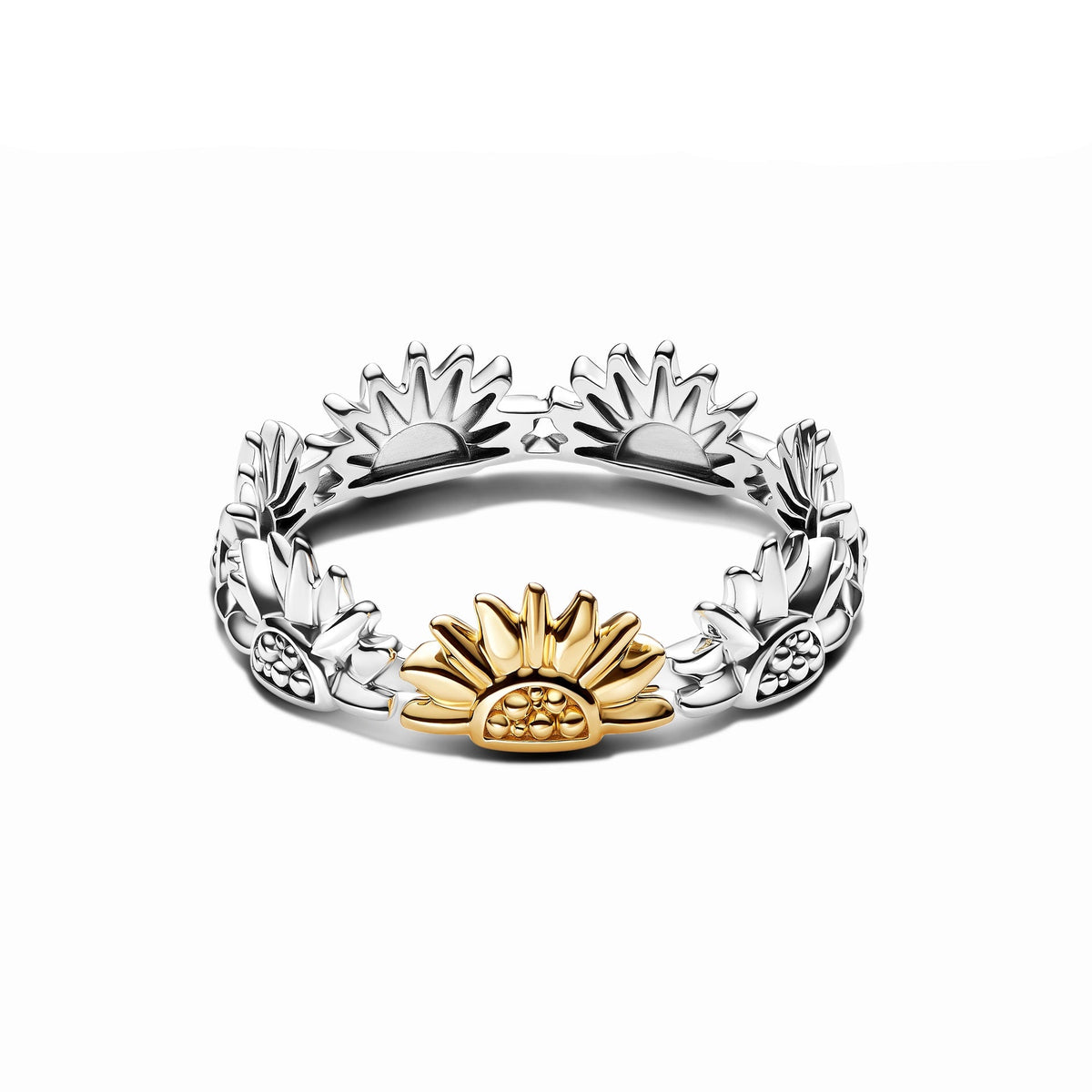 Pandora Sunflower Two-Tone Band Ring