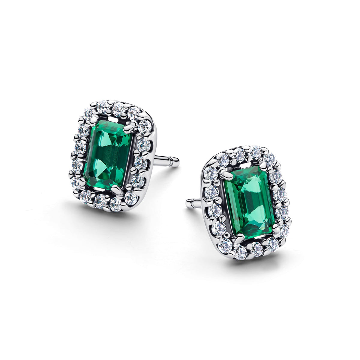 Pandora Sparkling Rectangular Stud Earrings