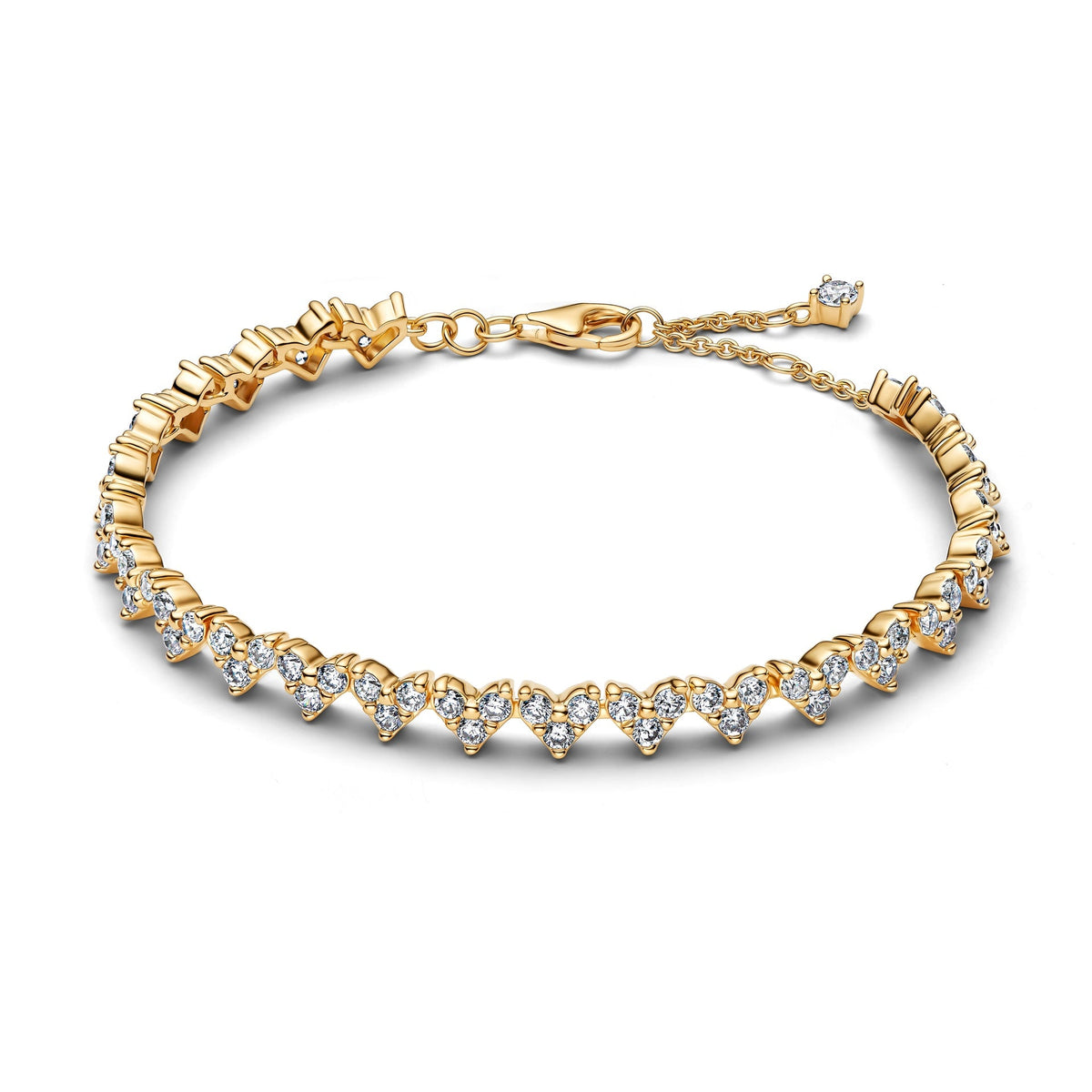 Pandora Triple Stone Heart Bracelet