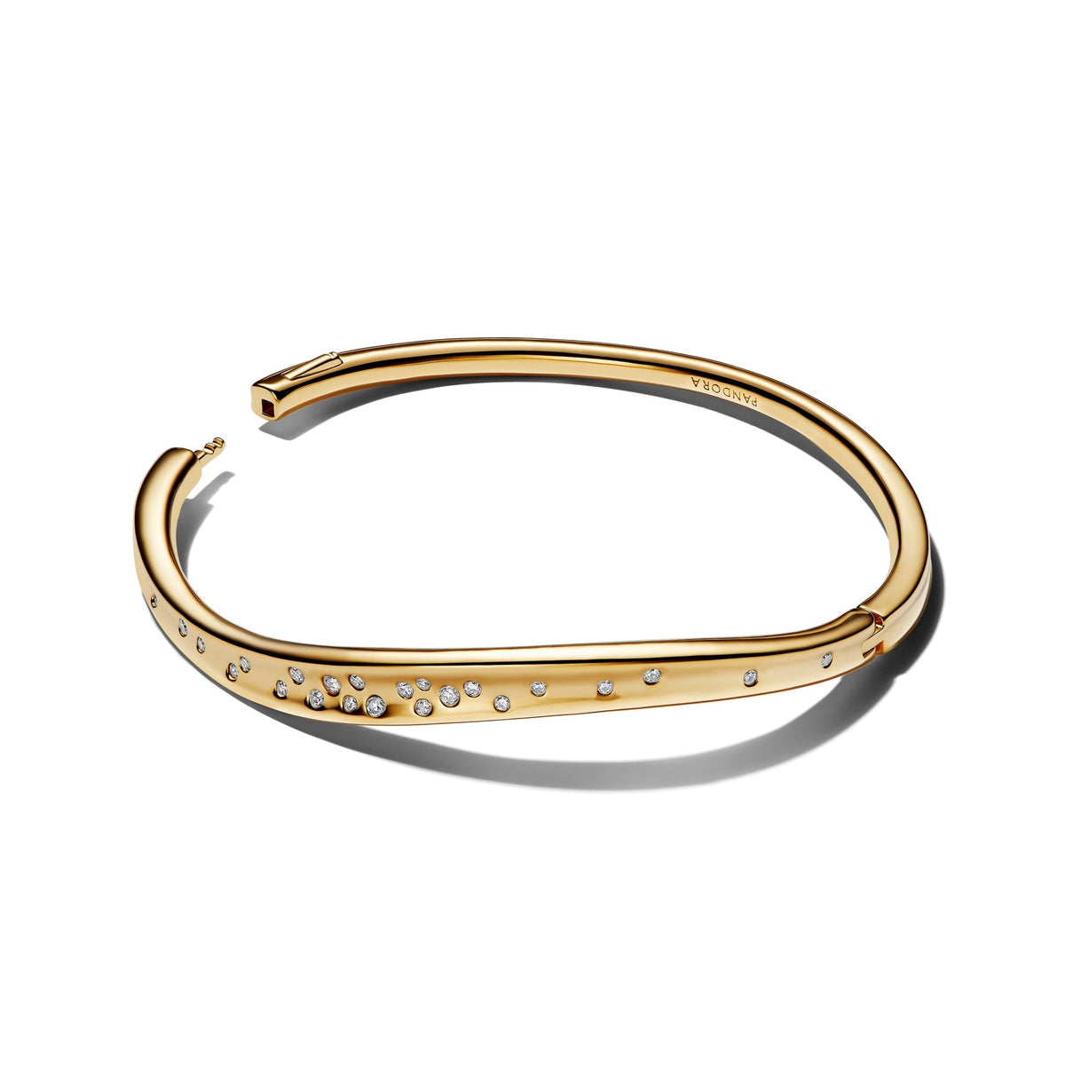 Pandora Organically Shaped Stone-Set Bangle