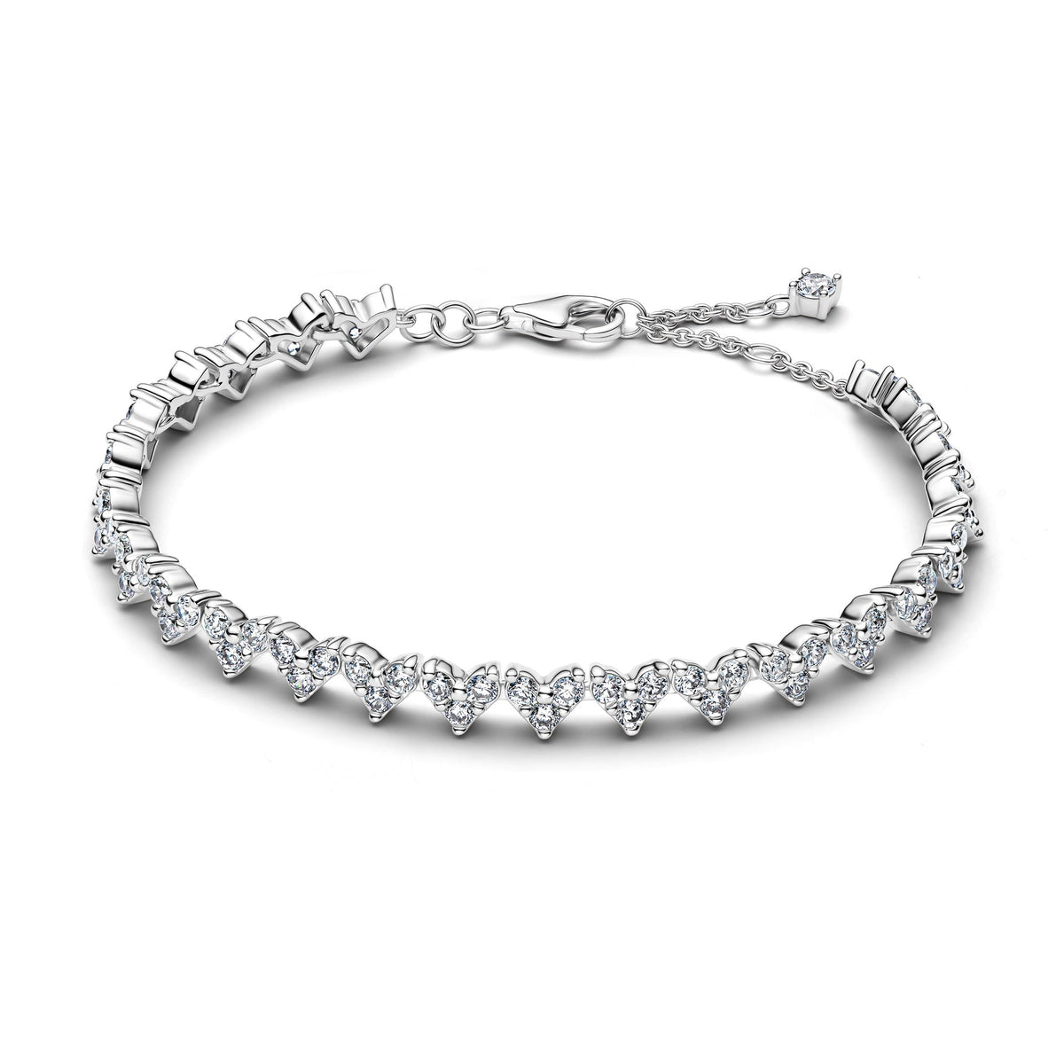 Pandora Triple Stone Heart Bracelet