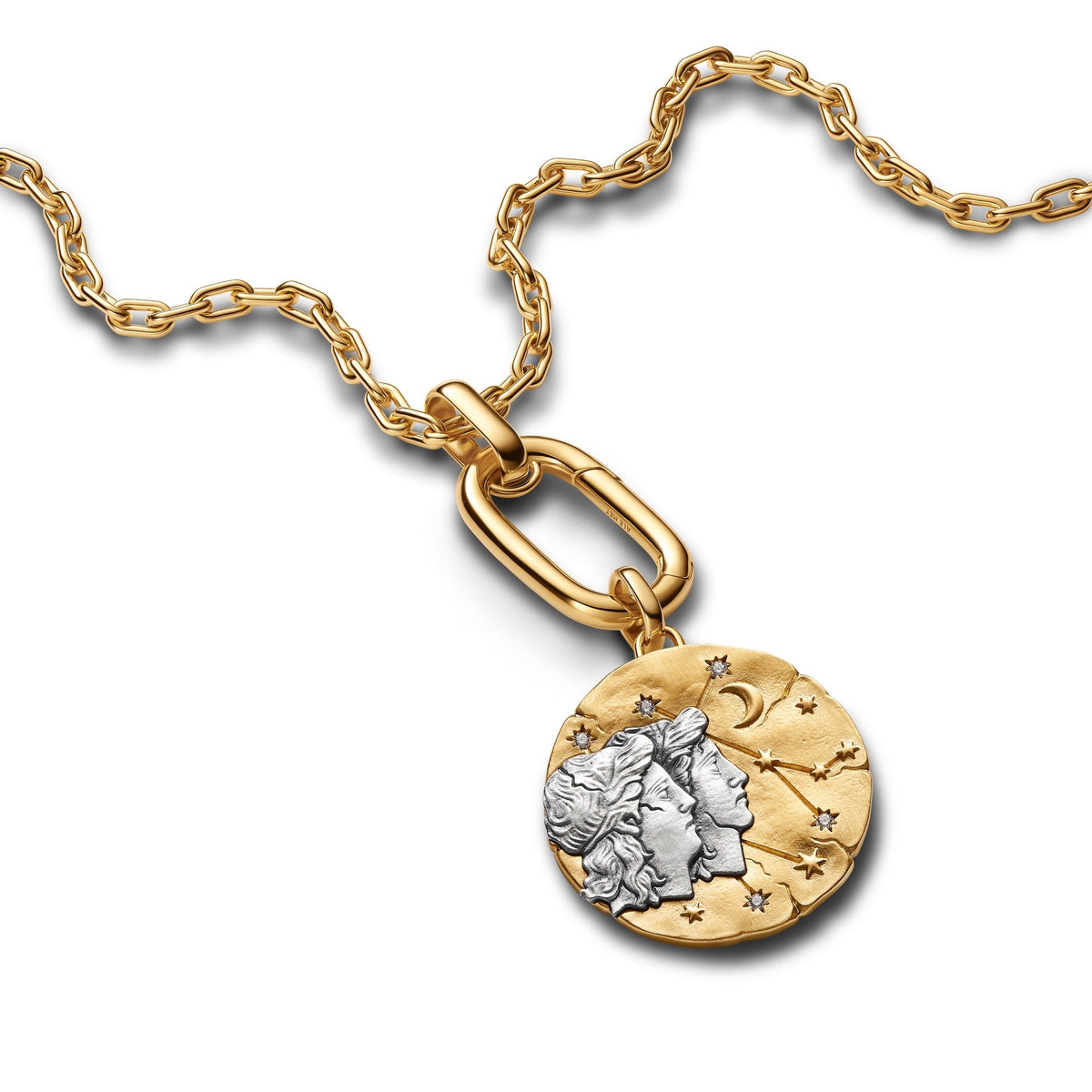 Pandora Gemini Zodiac Oversized Medallion Charm