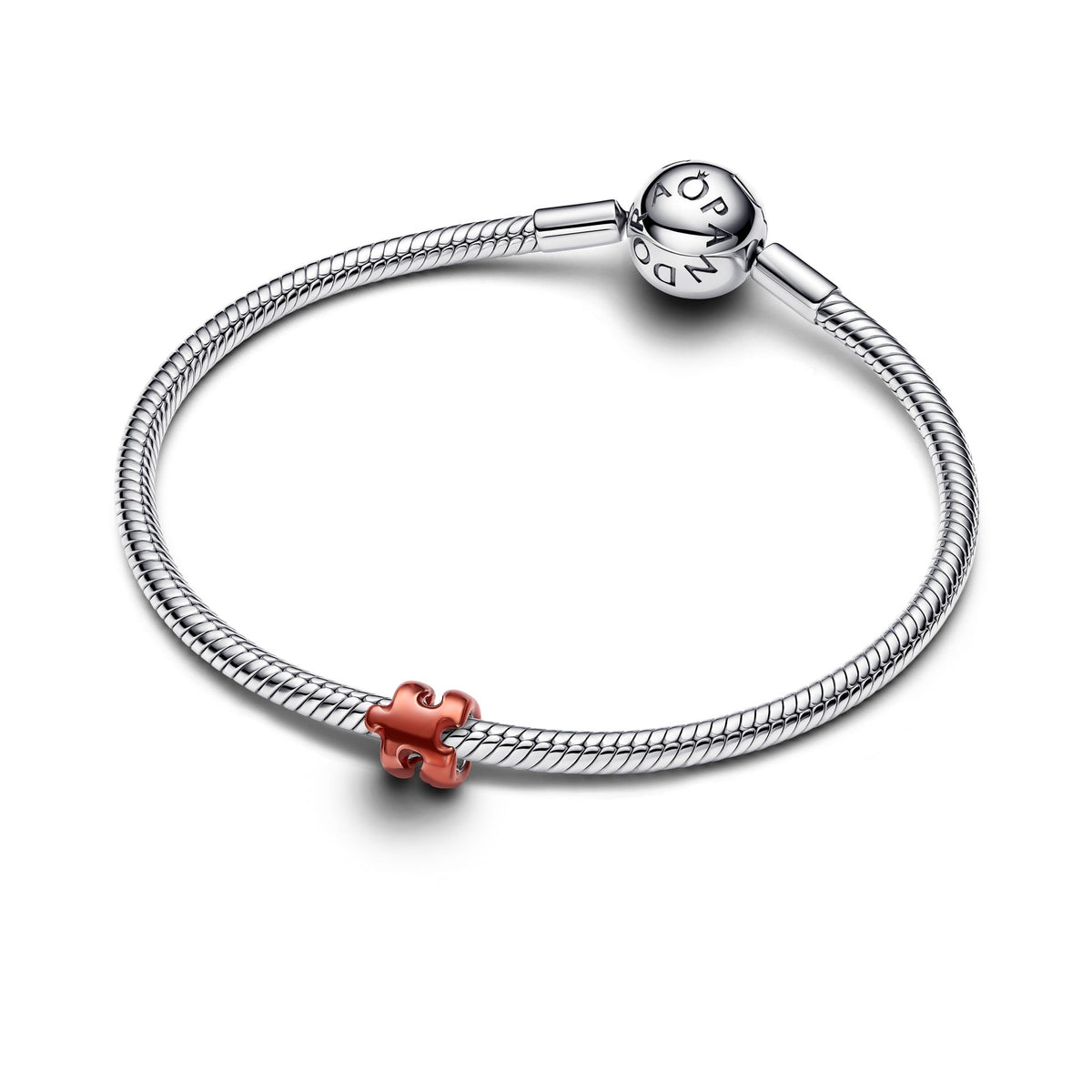 Pandora Orange Puzzle Piece Mini Charm