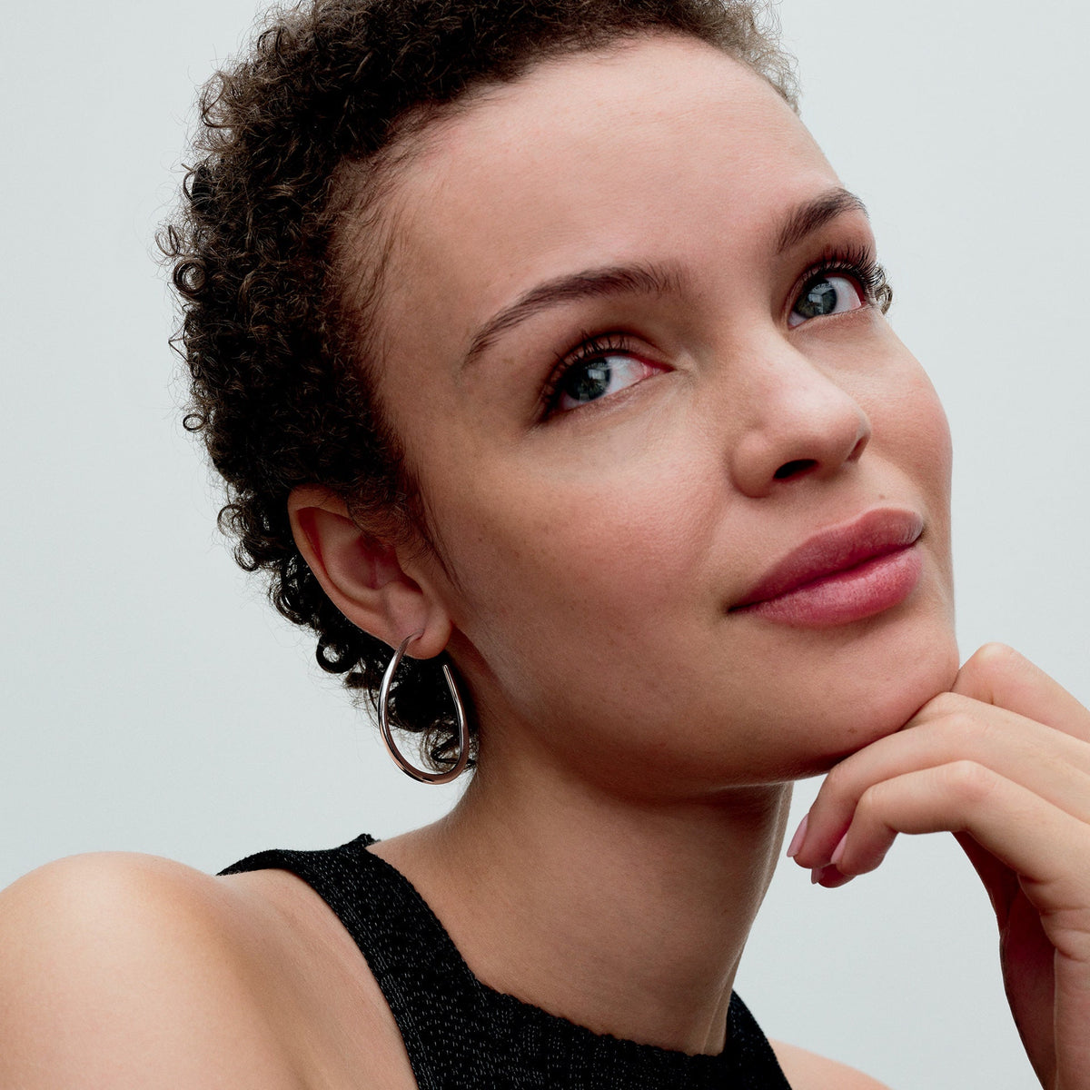 Pandora Organically Shaped 42 mm Open Hoop Earrings