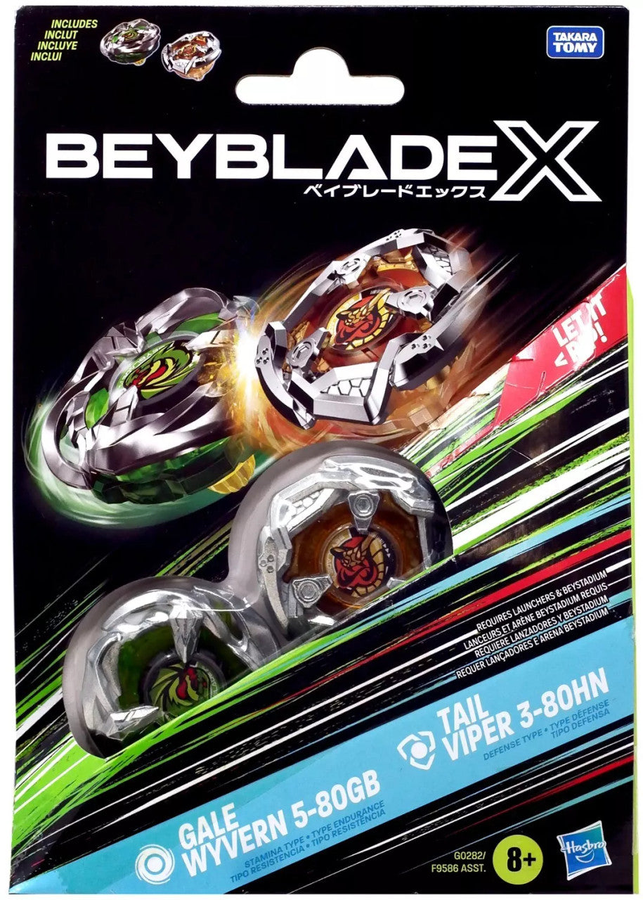 HASBRO Gale Wyvern & Tail Viper Beyblade X Dual Pack