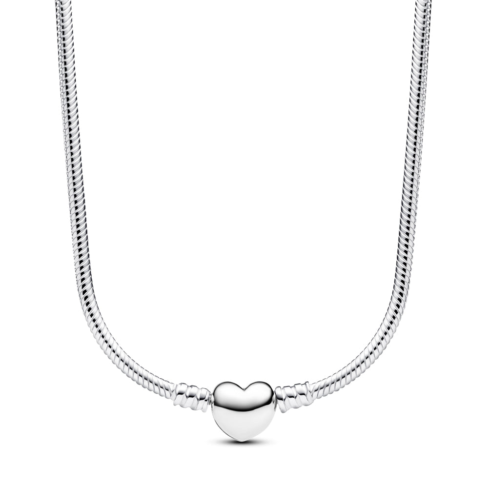 Pandora Moments Heart Clasp Snake Chain Necklace