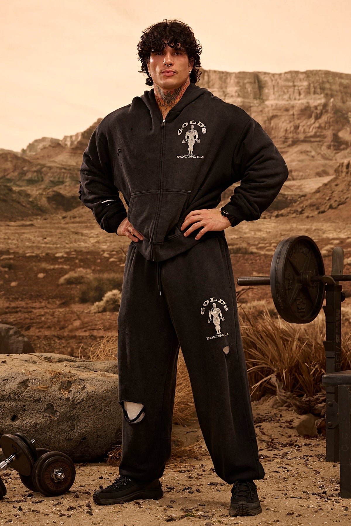 2054 - Gold's Iron Legacy Layered Joggers
