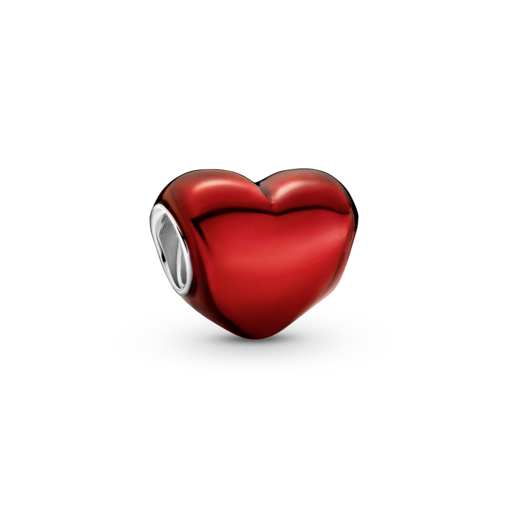 Pandora Metallic Red Heart Charm