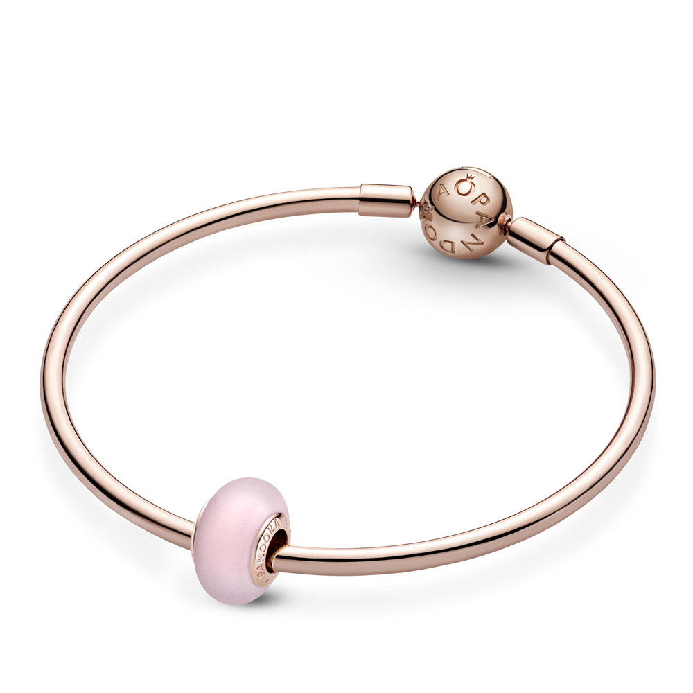 Pandora Matte Pink Murano Glass Charm