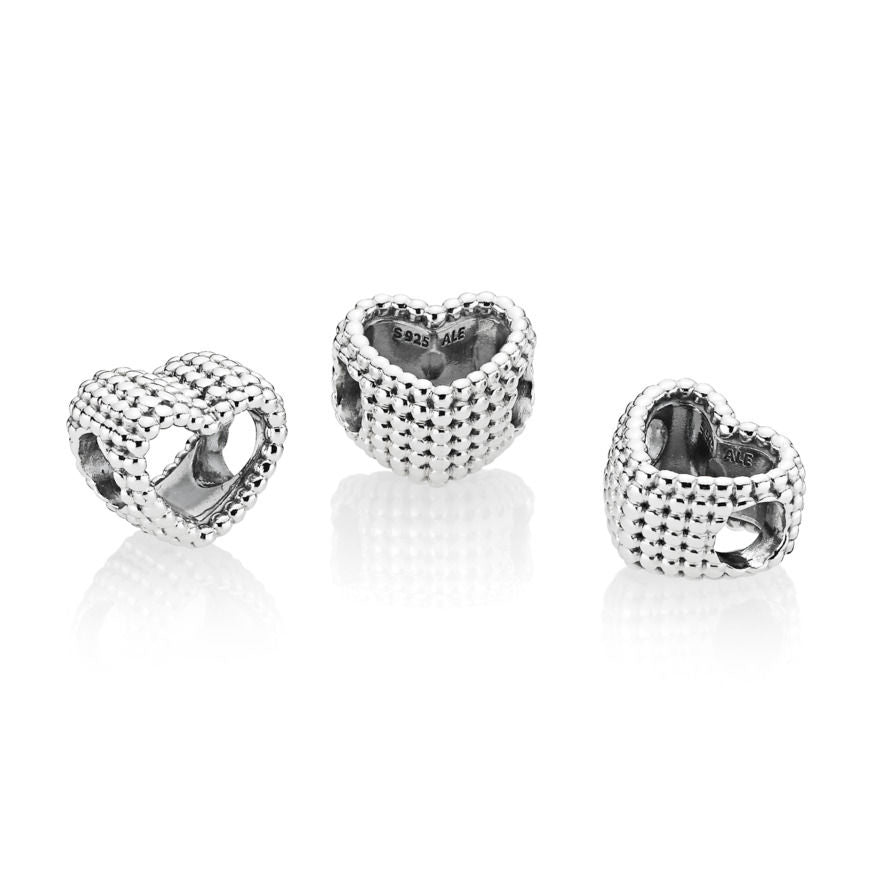 Pandora Beaded Heart Charm
