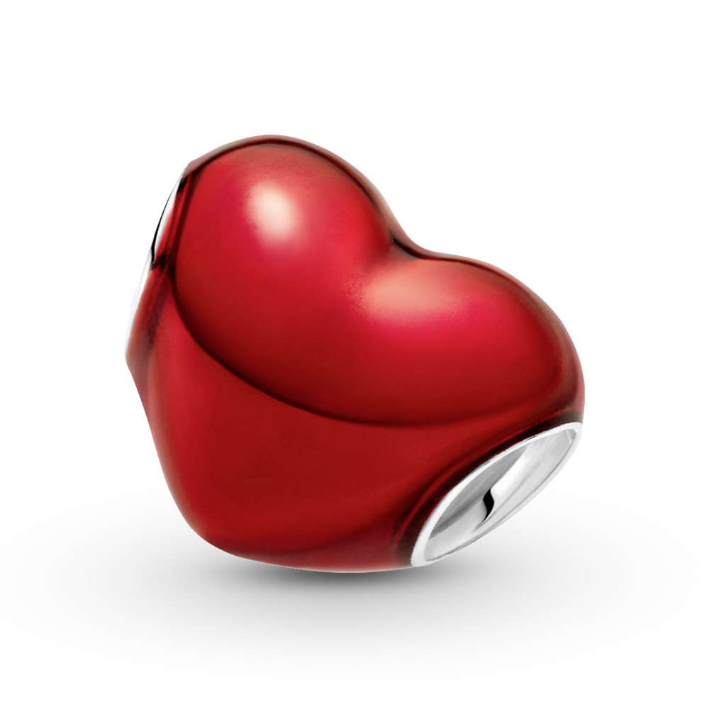 Pandora Metallic Red Heart Charm