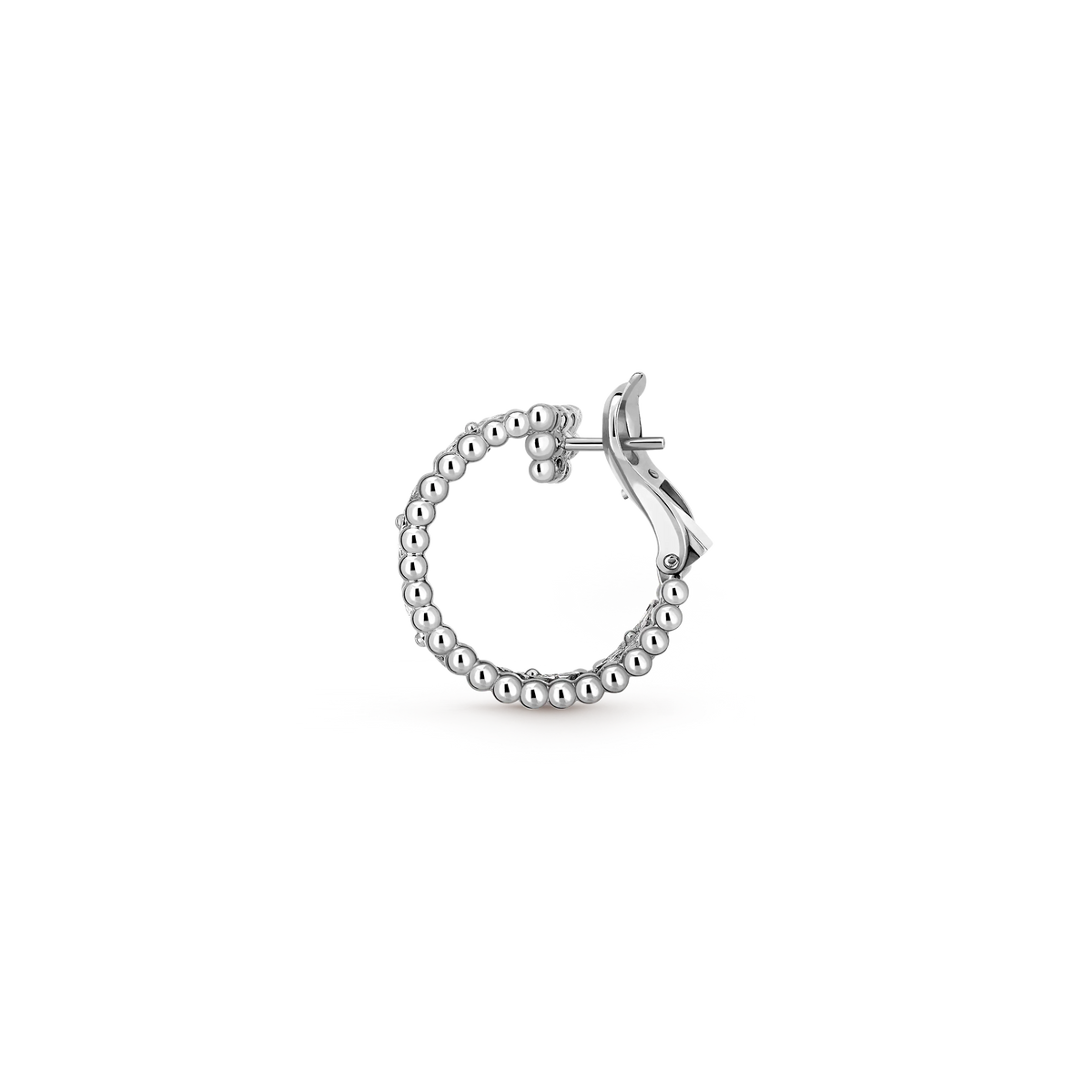 Van Cleef & Arpels Perlée Collection Four-Leaf Clover Hoop Earrings