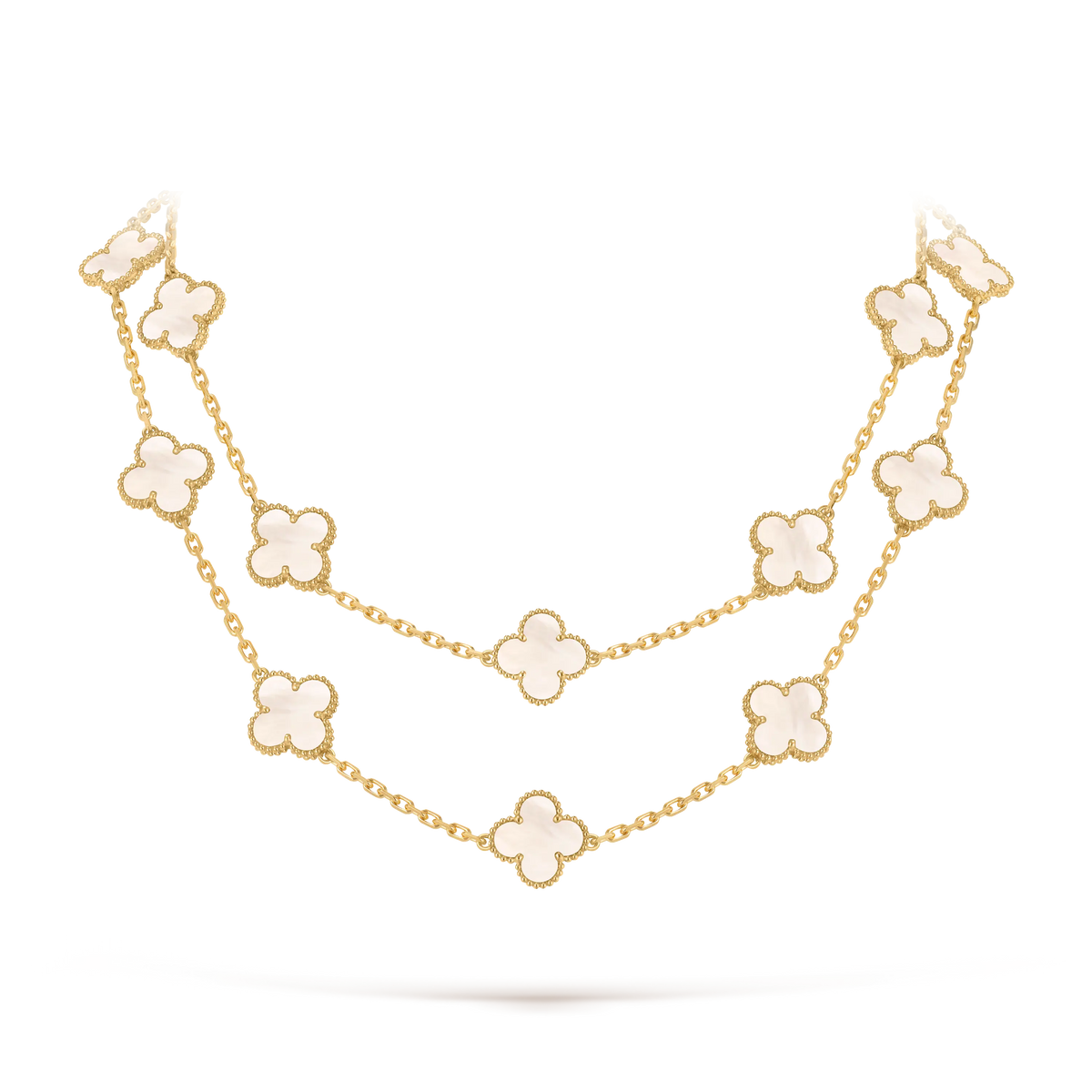Van Cleef & Arpels Vintage Alhambra Collection 20-Flower Long Necklace